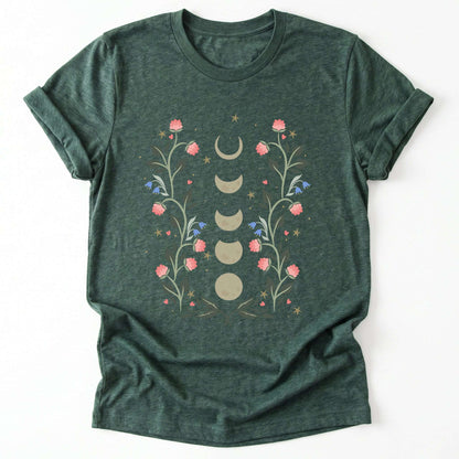 Floral Moon Phases Classic T-Shirt