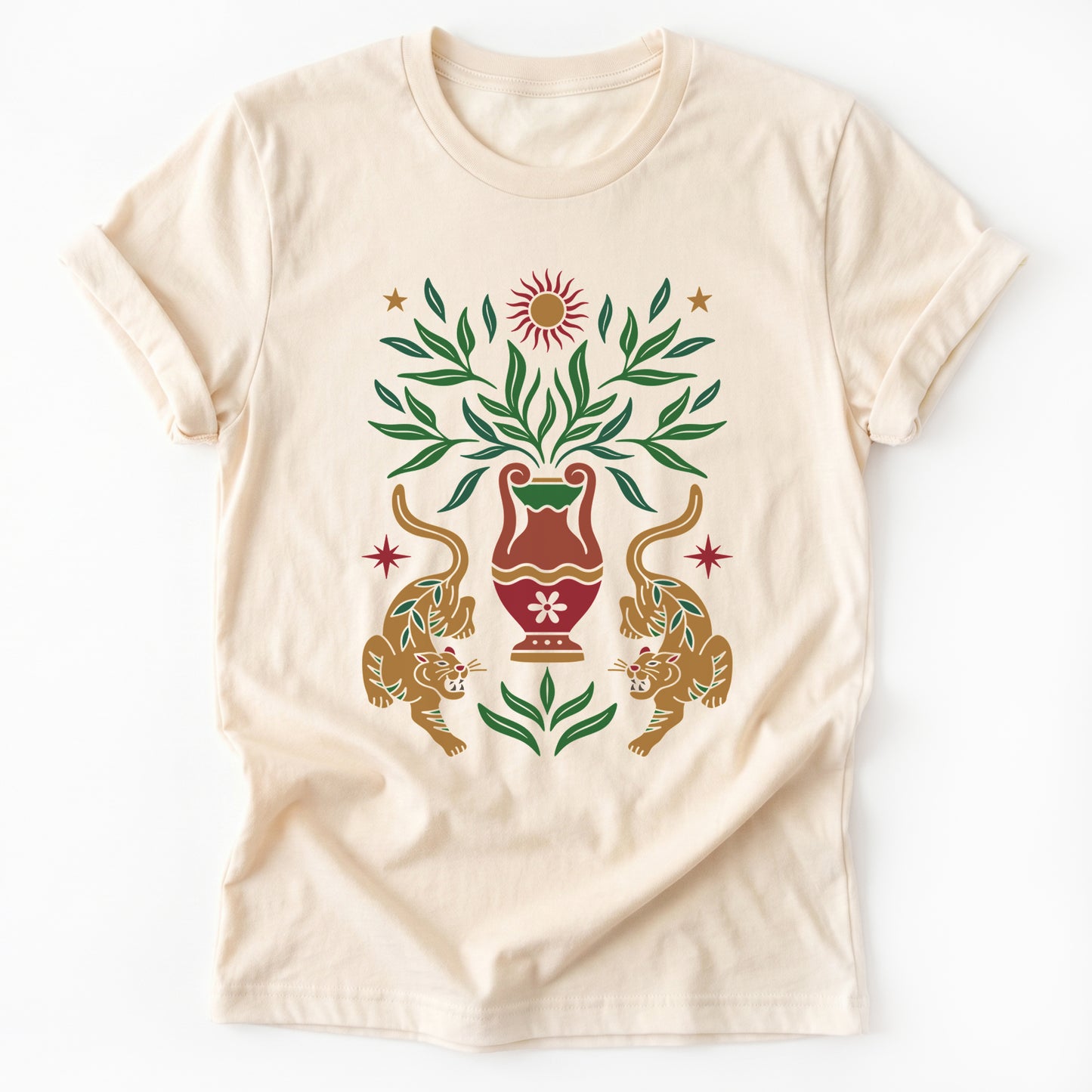 Boho Tiger Sun Classic T-Shirt