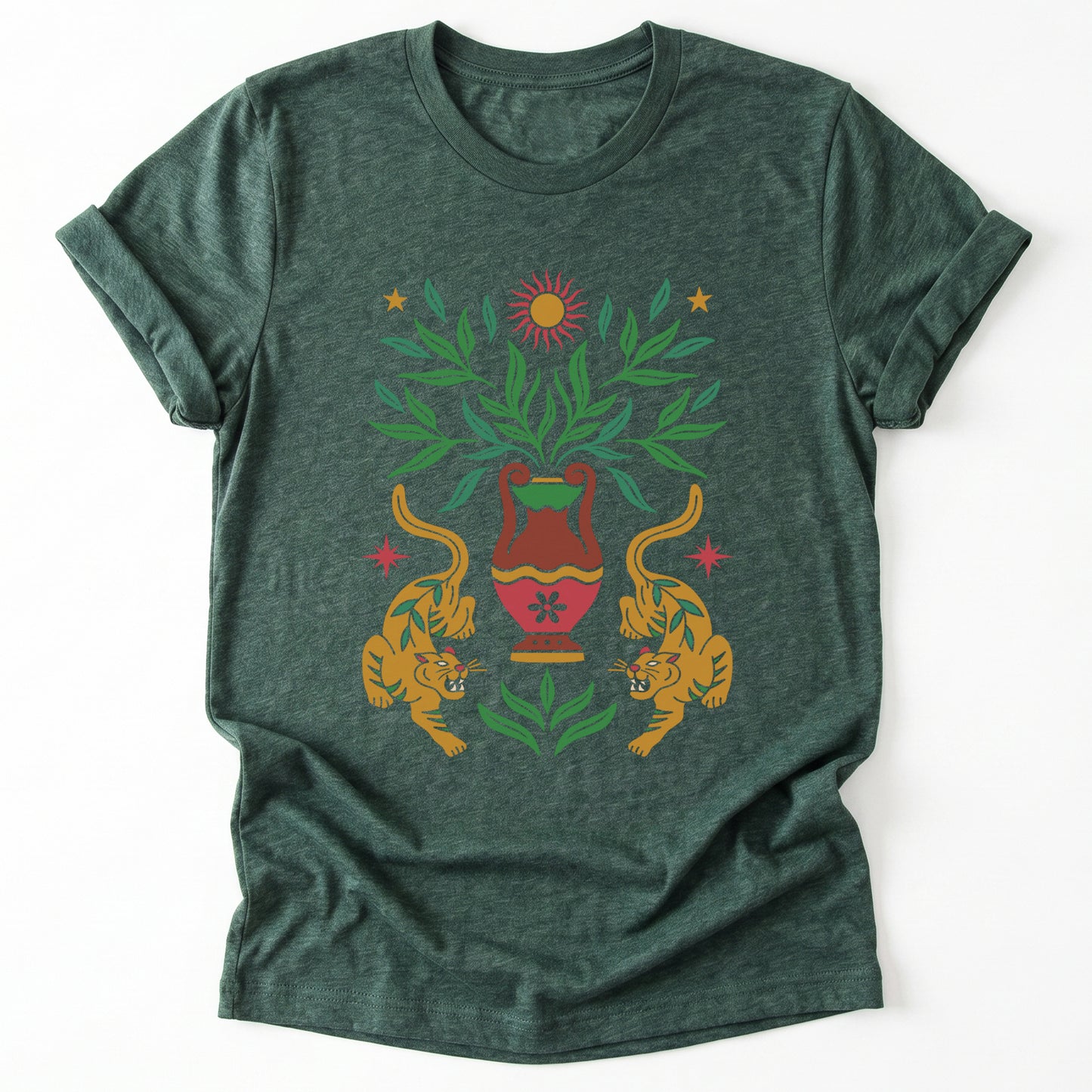Boho Tiger Sun Classic T-Shirt