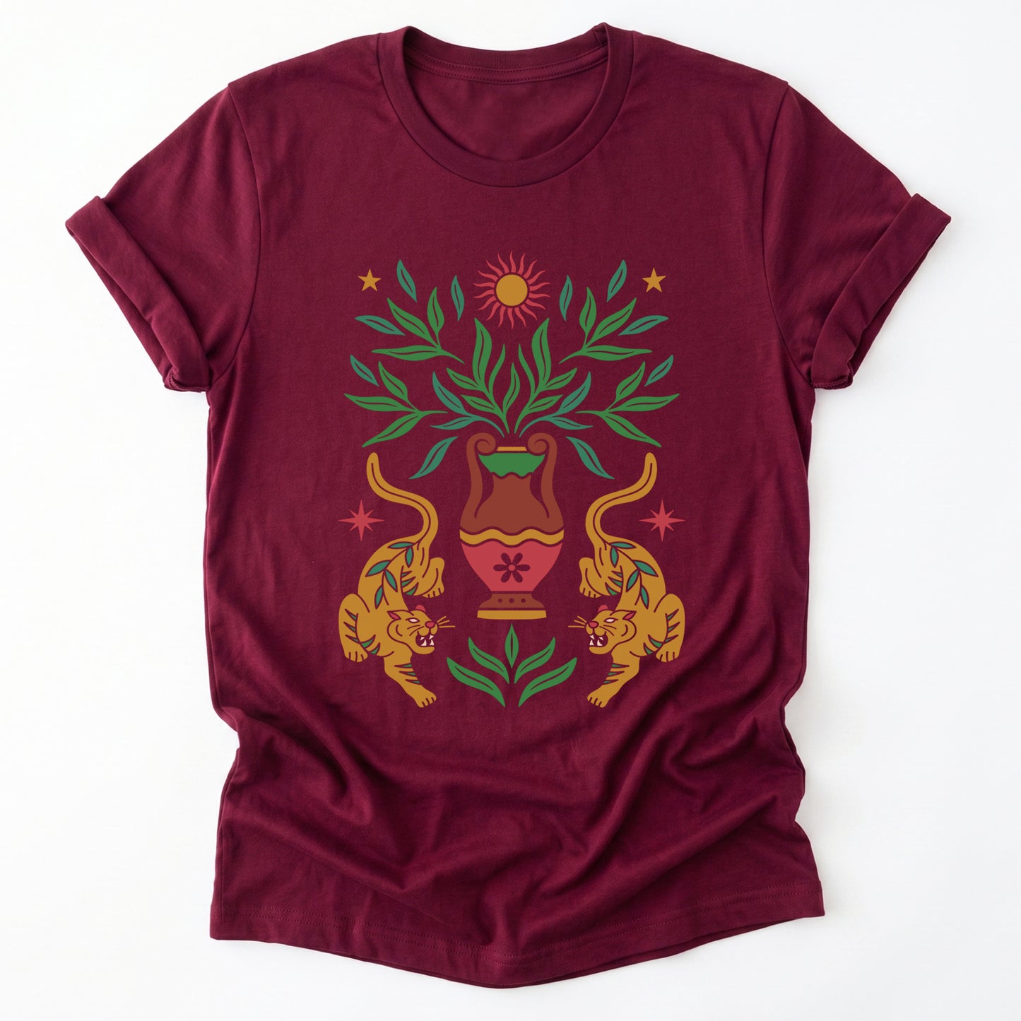 Boho Tiger Sun Classic T-Shirt