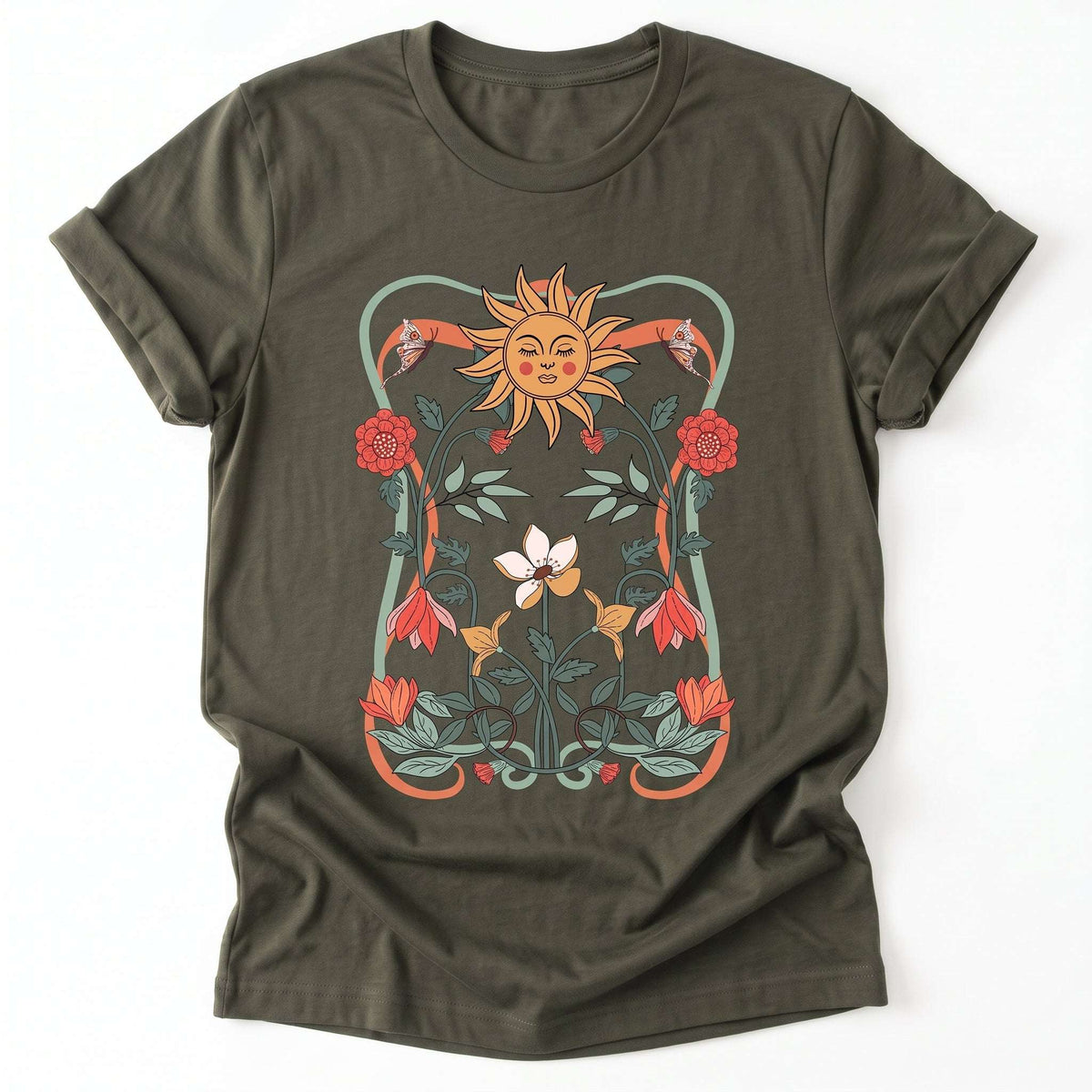 Art Nouveau Mystic Classic T-Shirt - Army