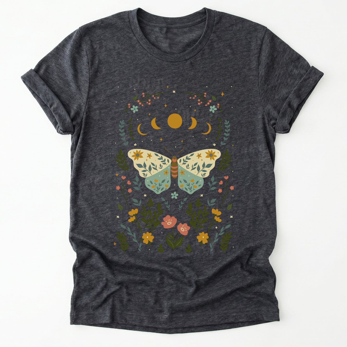 Boho Floral Butterfly Classic T-Shirt