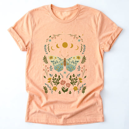 Boho Floral Butterfly Classic T-Shirt