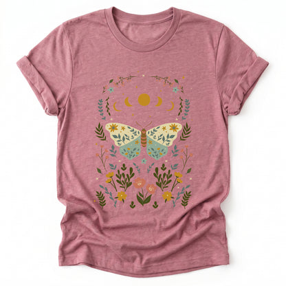 Boho Floral Butterfly Classic T-Shirt