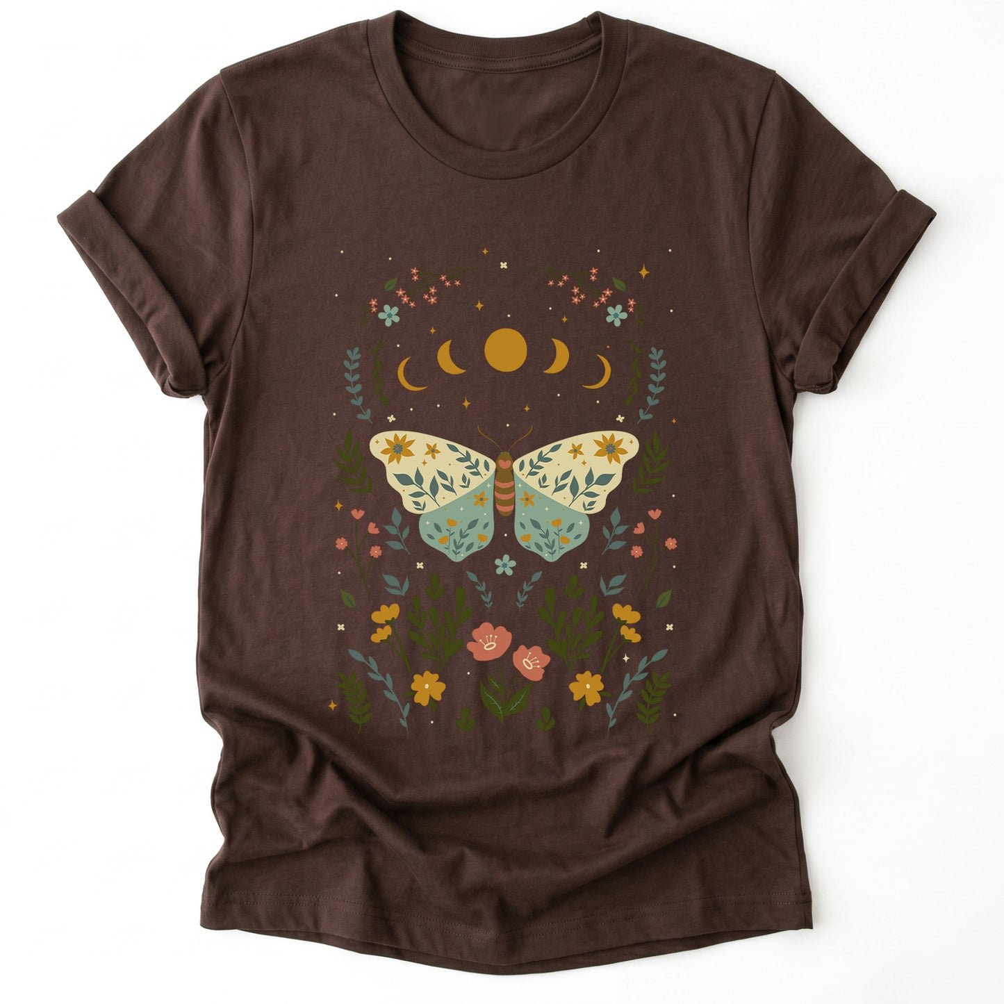Boho Floral Butterfly Classic T-Shirt