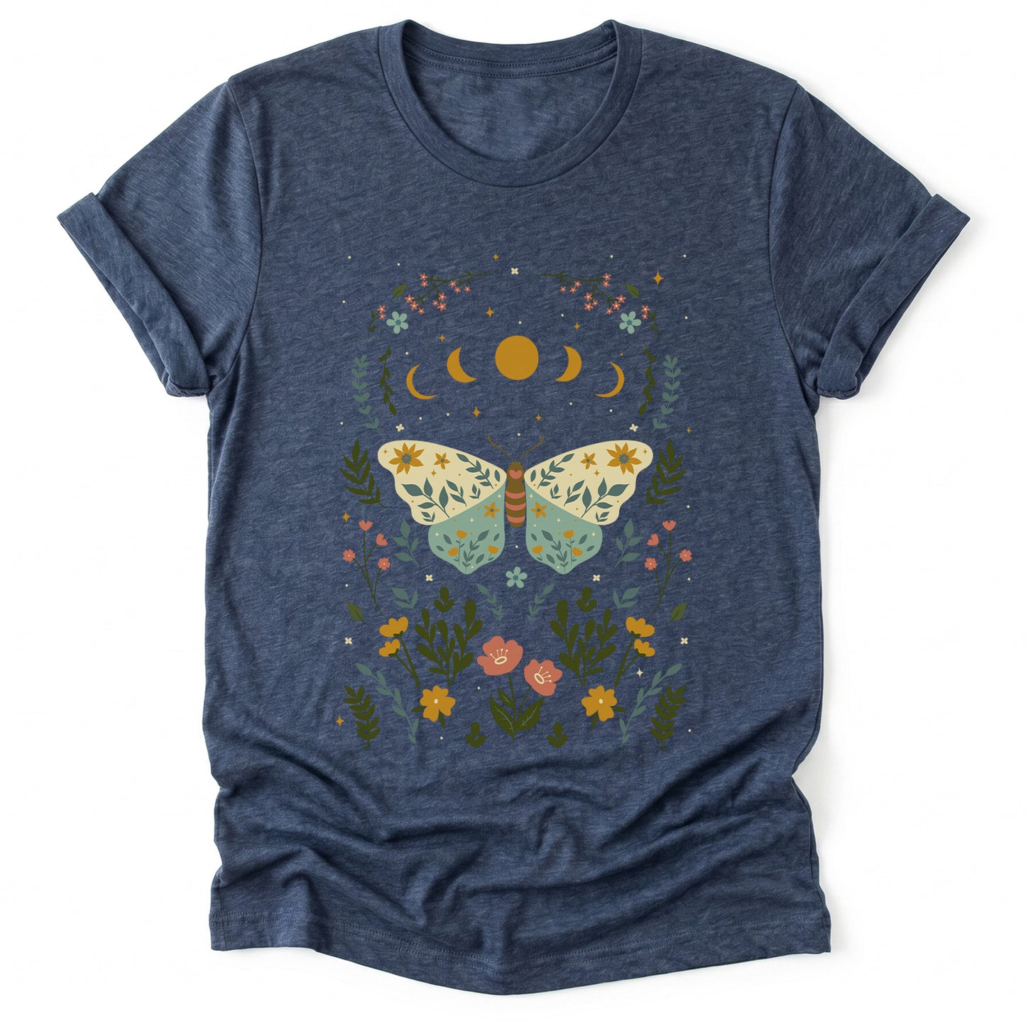 Boho Floral Butterfly Classic T-Shirt