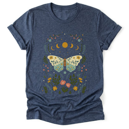 Boho Floral Butterfly Classic T-Shirt