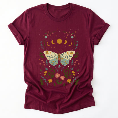 Boho Floral Butterfly Classic T-Shirt