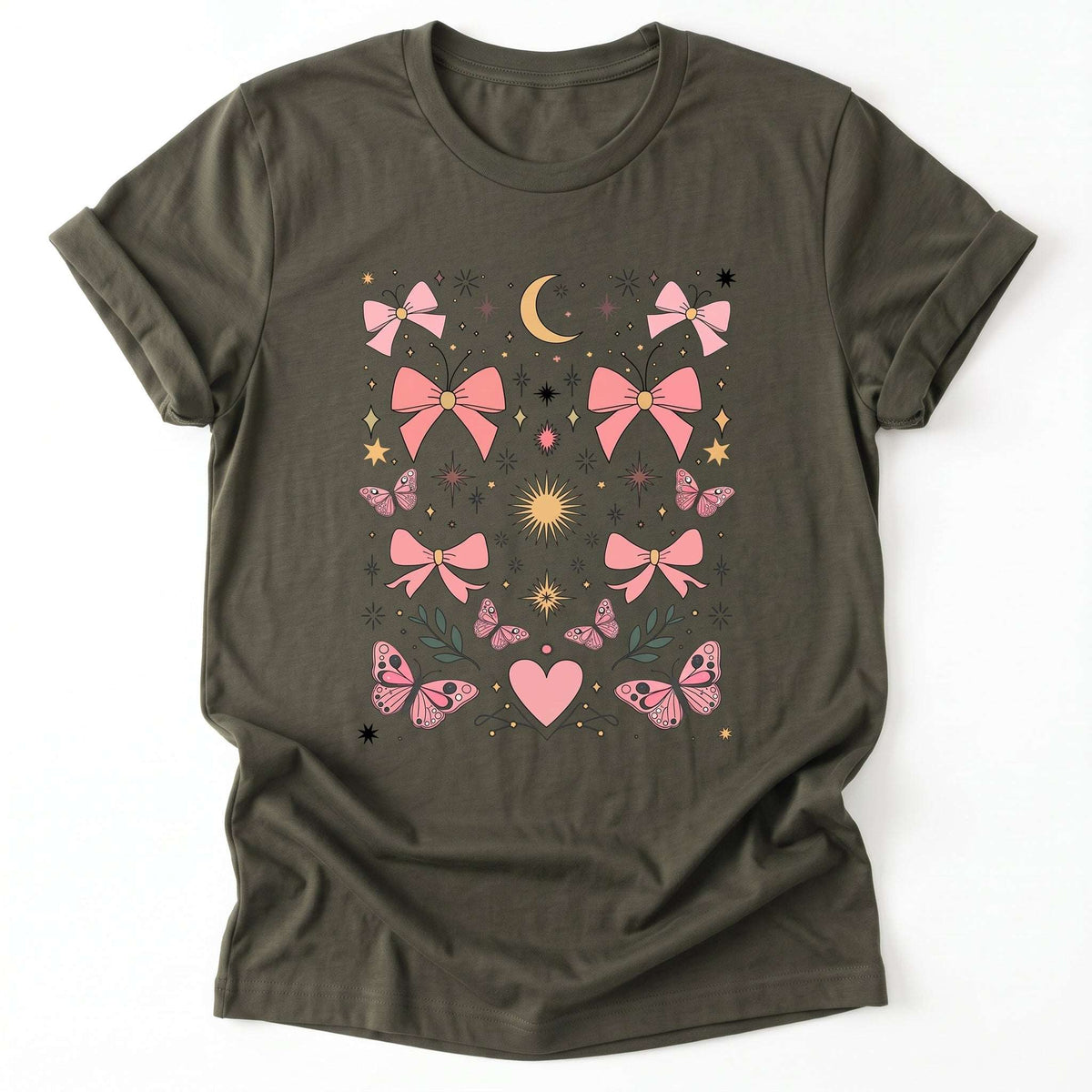 Coquette Fairycore Classic T-Shirt - Army