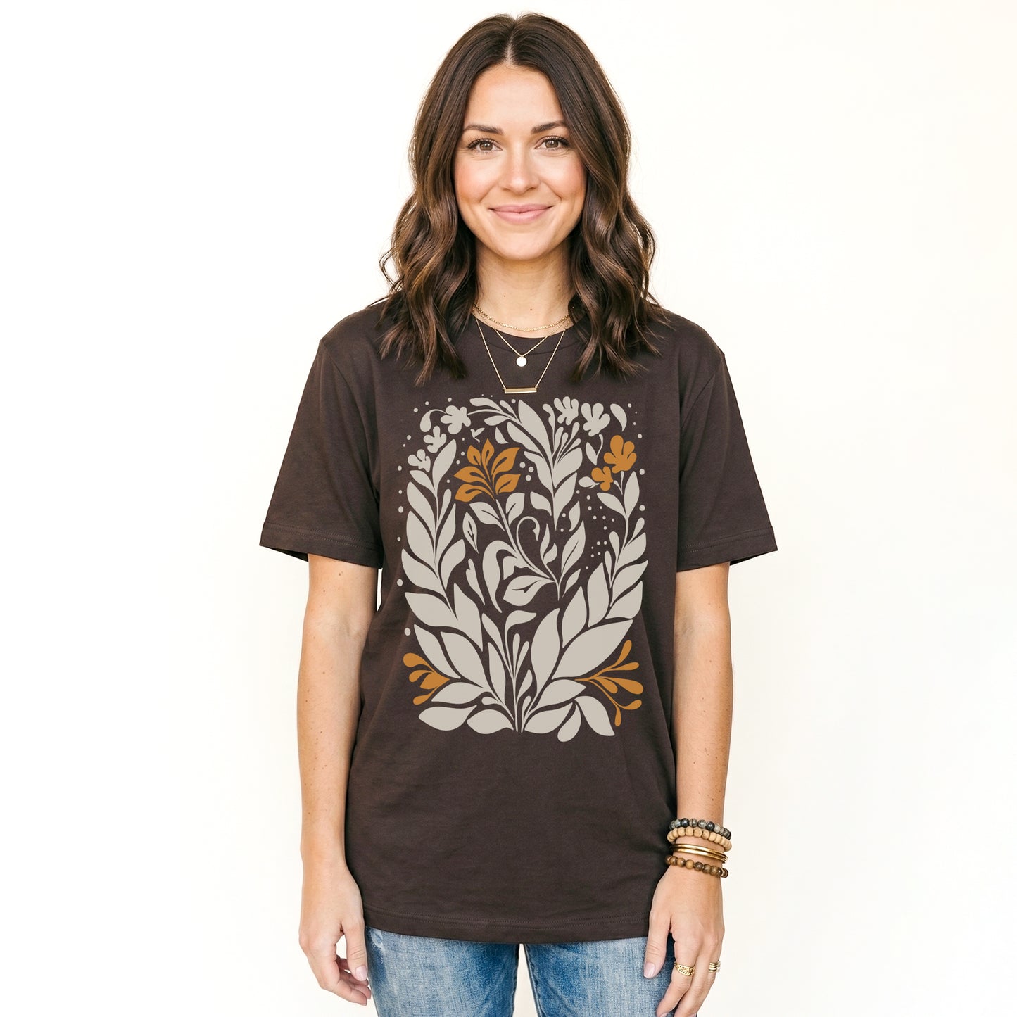 Boho Folk Floral Classic T-Shirt