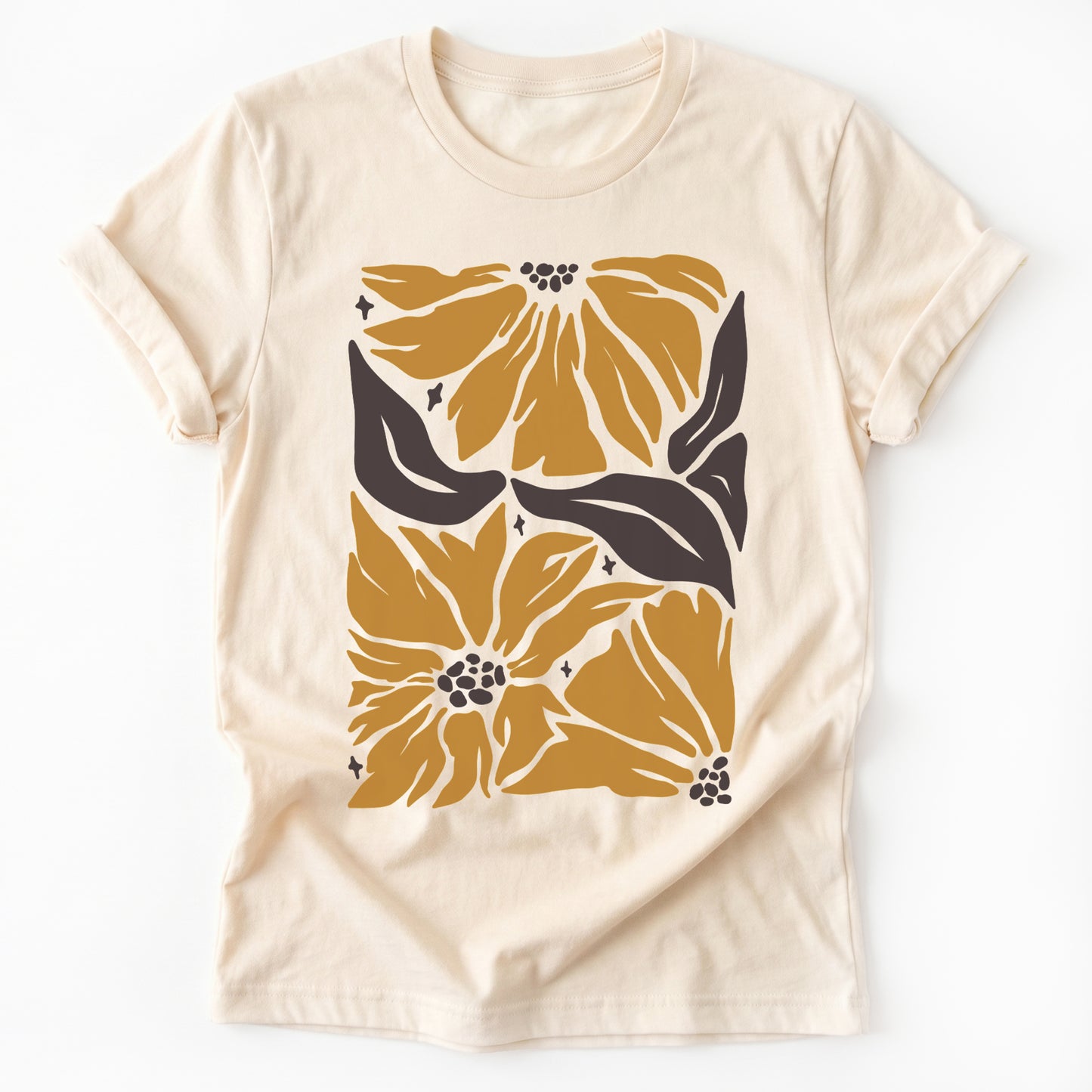 Abstract Retro Flowers Classic T-Shirt