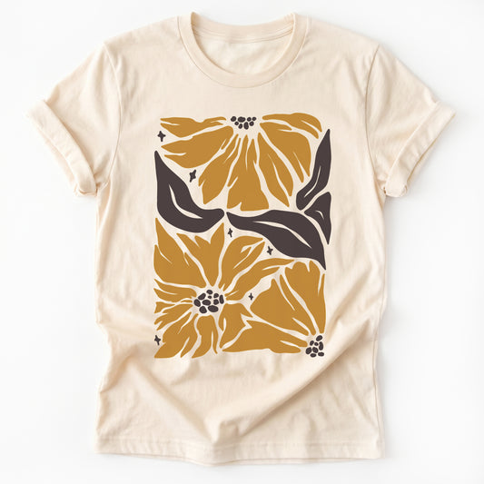 Abstract Retro Flowers Classic T-Shirt