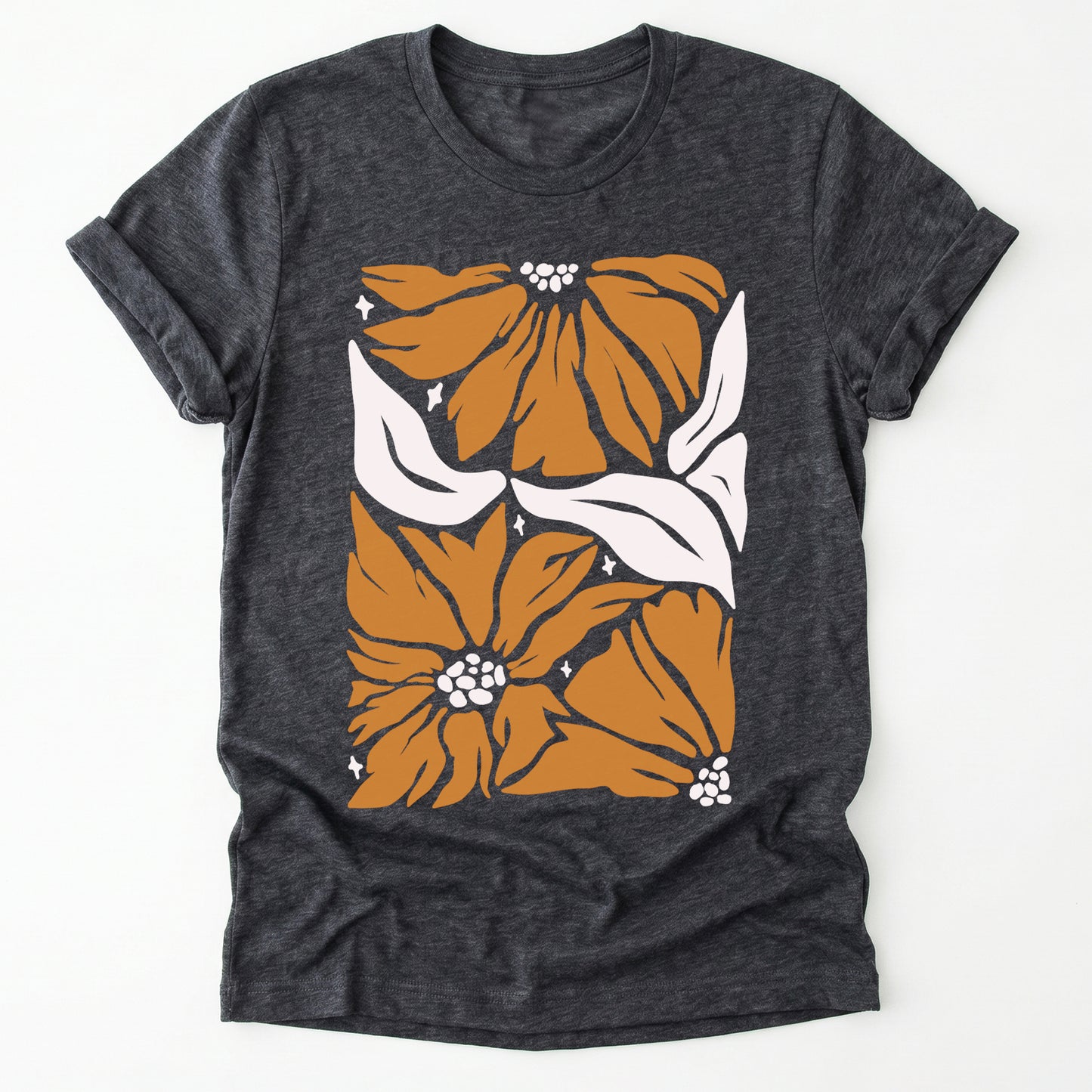 Abstract Retro Flowers Classic T-Shirt