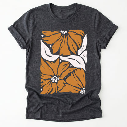 Abstract Retro Flowers Classic T-Shirt
