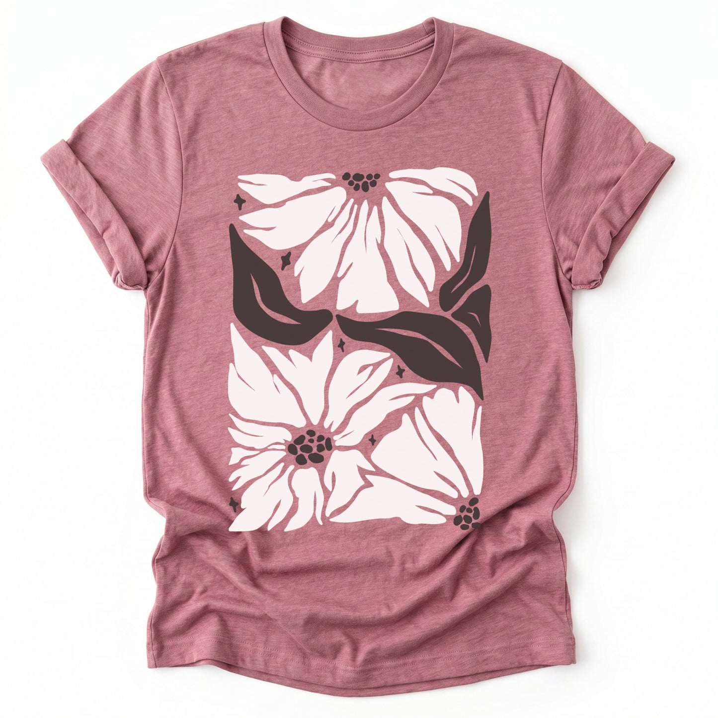 Abstract Retro Flowers Classic T-Shirt