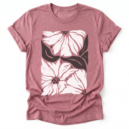 Abstract Retro Flowers Classic T-Shirt