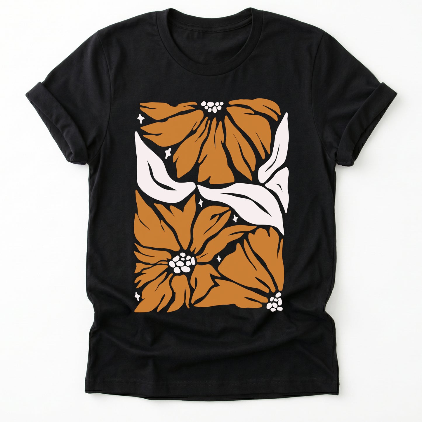 Abstract Retro Flowers Classic T-Shirt
