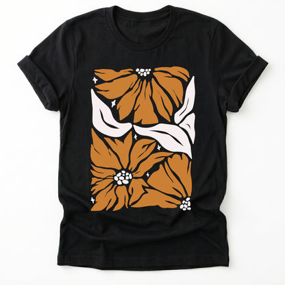 Abstract Retro Flowers Classic T-Shirt