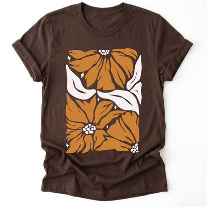 Abstract Retro Flowers Classic T-Shirt