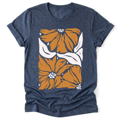 Abstract Retro Flowers Classic T-Shirt