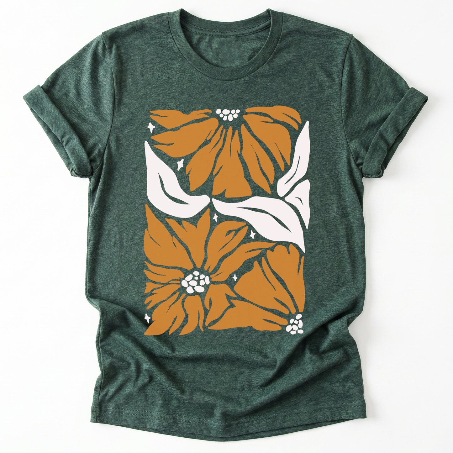 Abstract Retro Flowers Classic T-Shirt