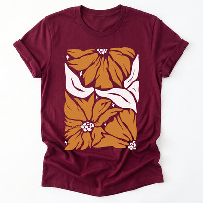 Abstract Retro Flowers Classic T-Shirt