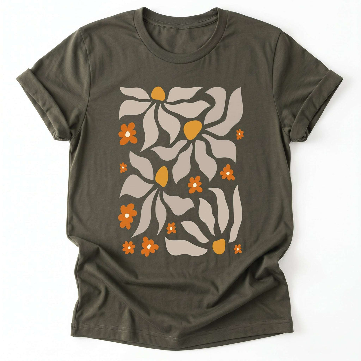 Daisy Flowers Classic T-Shirt - Army