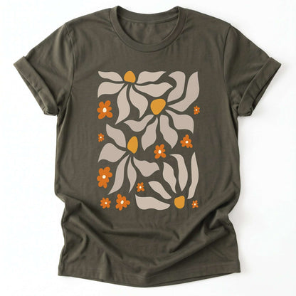 Daisy Flowers Classic T-Shirt - Army