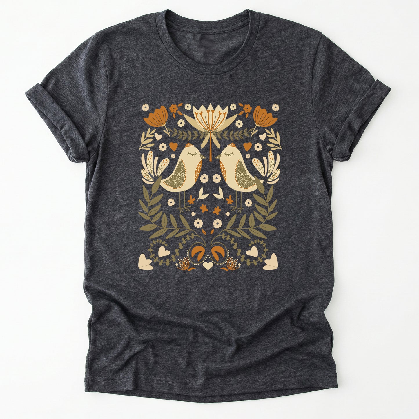 Folk Birds & Blooms Classic T-Shirt
