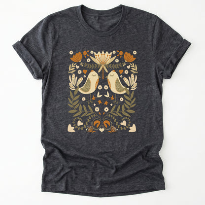Folk Birds & Blooms Classic T-Shirt