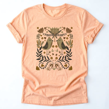 Folk Birds & Blooms Classic T-Shirt