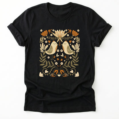 Folk Birds & Blooms Classic T-Shirt