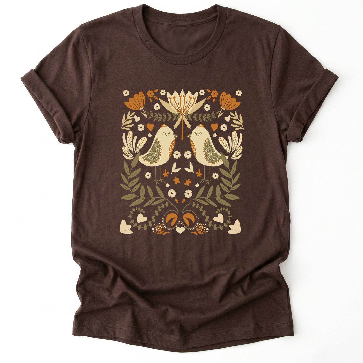 Folk Birds & Blooms Classic T-Shirt