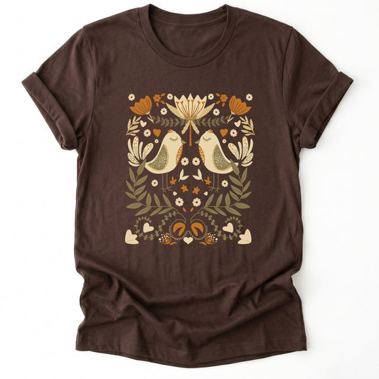 Folk Birds & Blooms Classic T-Shirt