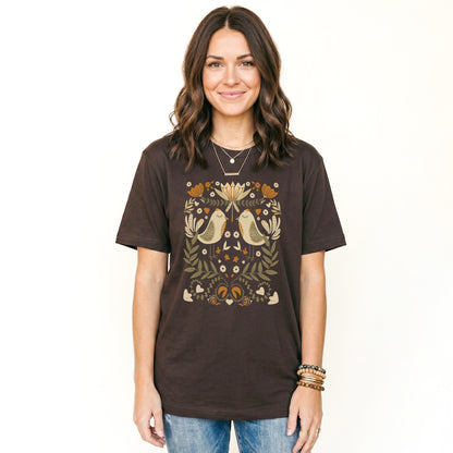 Folk Birds & Blooms Classic T-Shirt