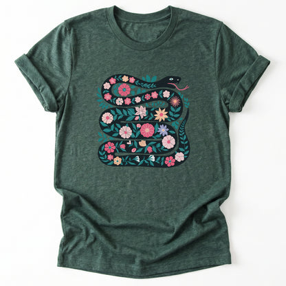 Floral Snake Classic T-Shirt
