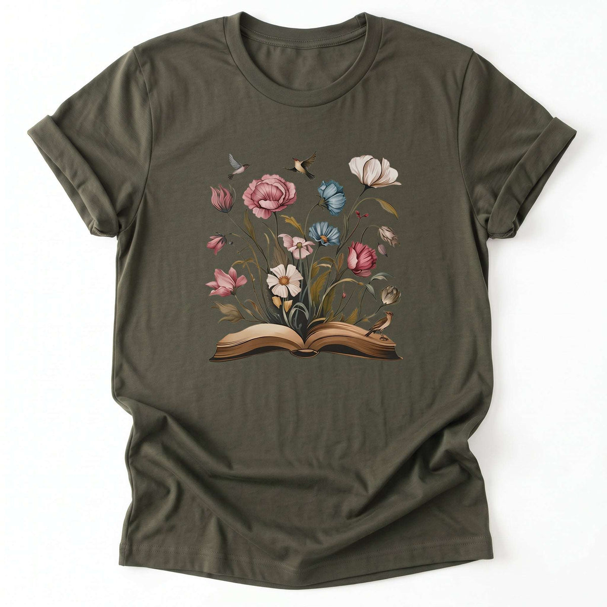 Book Bloom Classic T-Shirt - Army