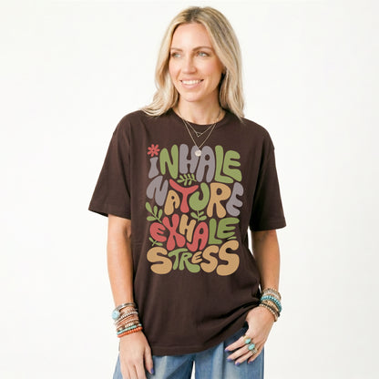 Inhale Nature Exhale Stress Classic T-Shirt