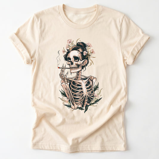 Sassy Skeleton Boho Floral Classic T-Shirt