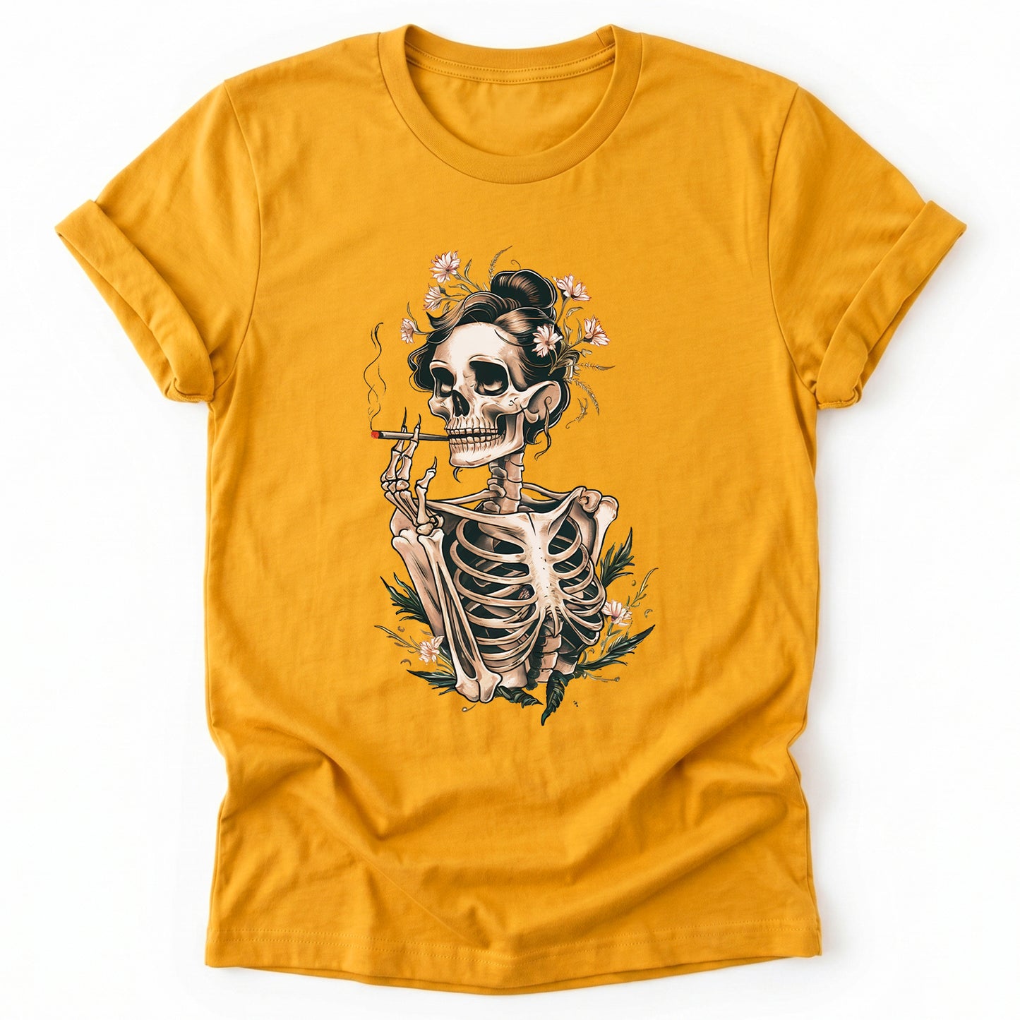 Sassy Skeleton Boho Floral Classic T-Shirt