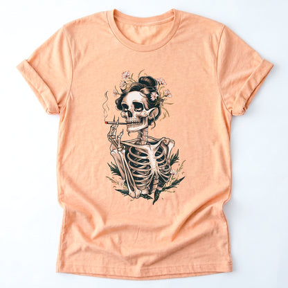 Sassy Skeleton Boho Floral Classic T-Shirt