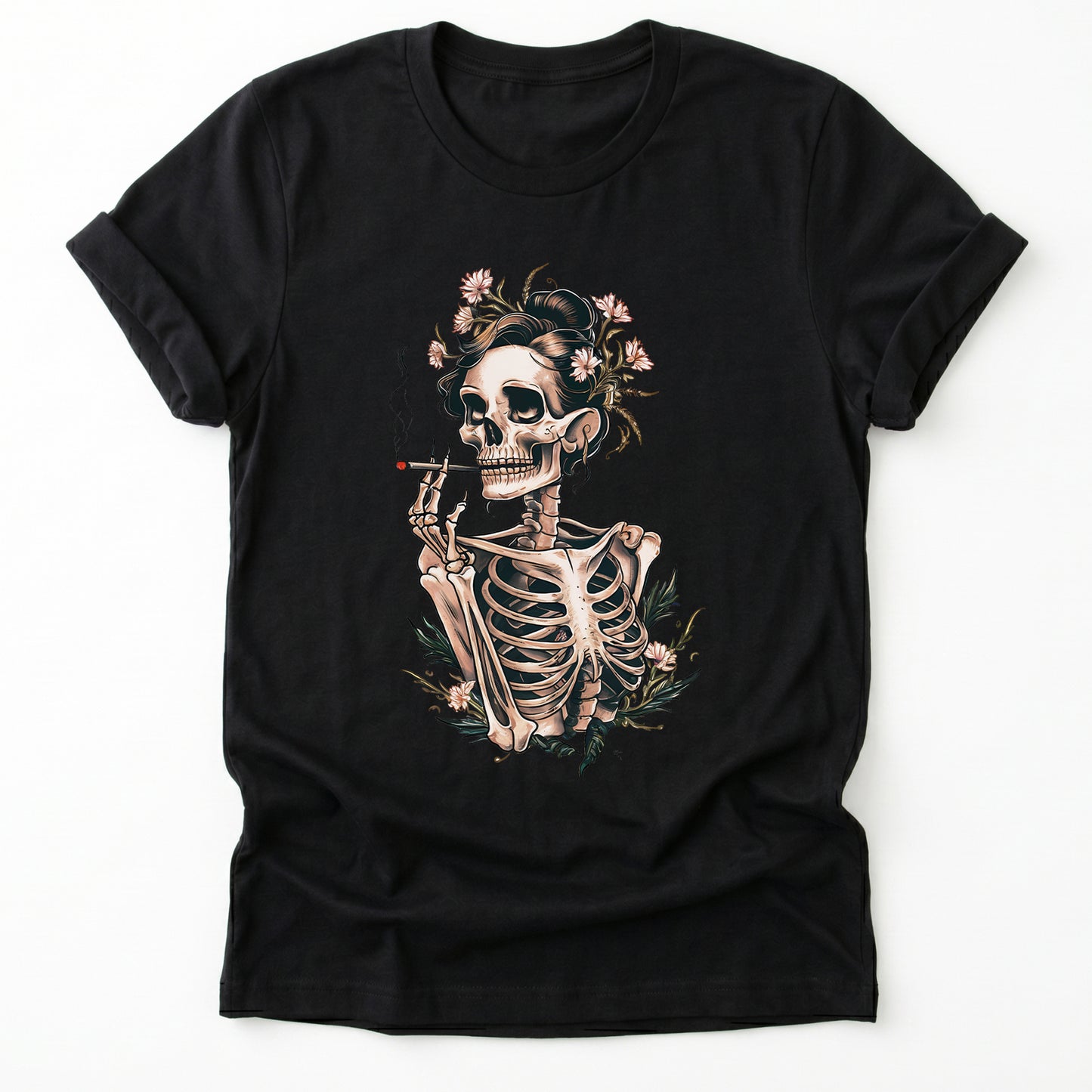 Sassy Skeleton Boho Floral Classic T-Shirt