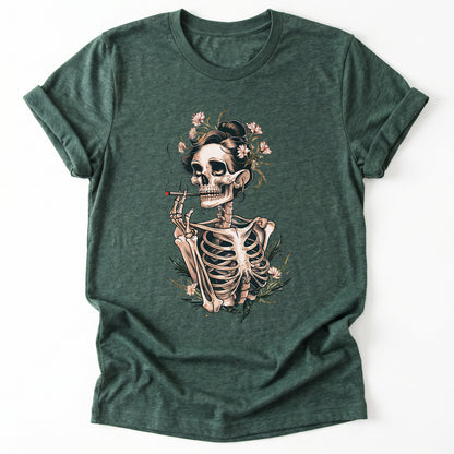 Sassy Skeleton Boho Floral Classic T-Shirt