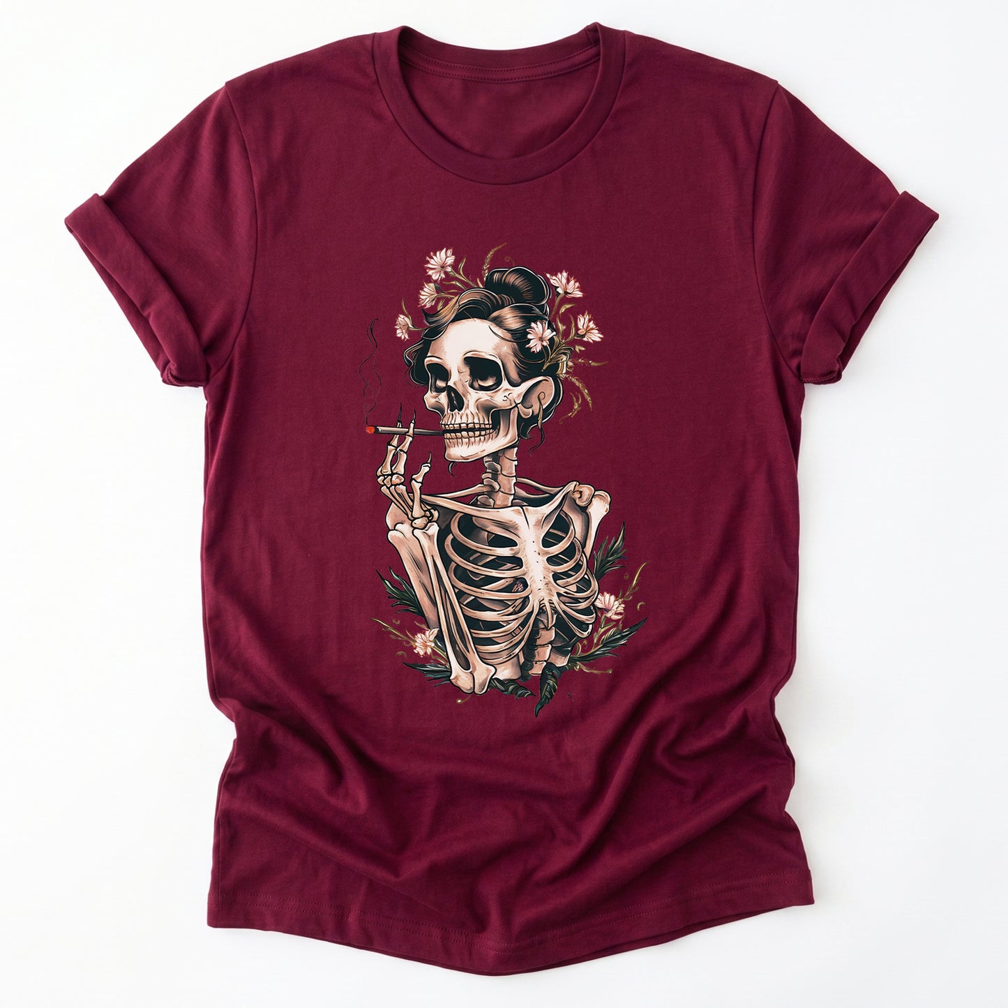 Sassy Skeleton Boho Floral Classic T-Shirt
