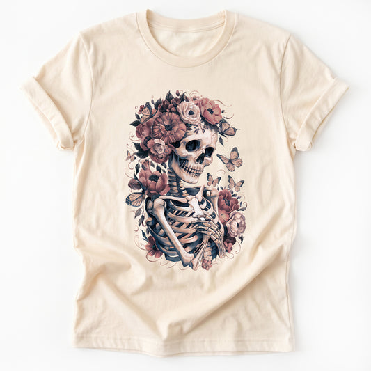 Skeleton Boho Floral Classic T-Shirt