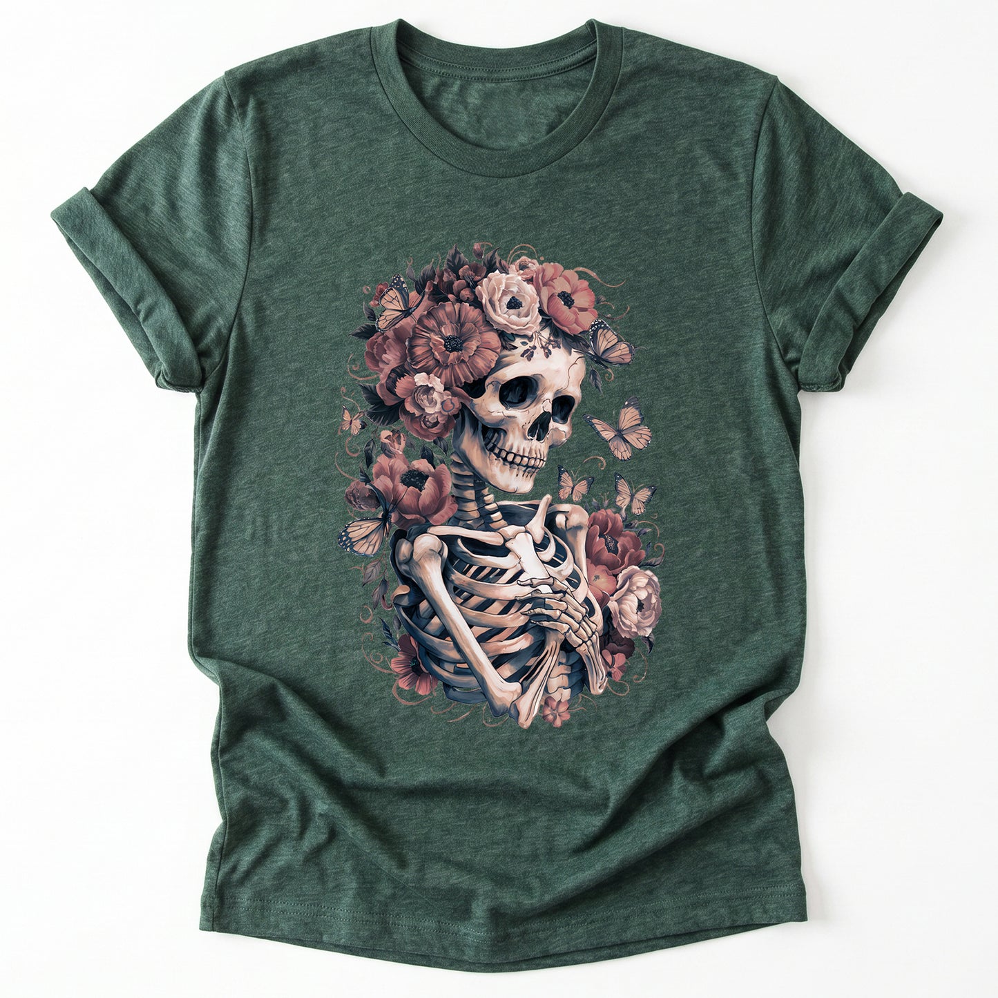 Skeleton Boho Floral Classic T-Shirt