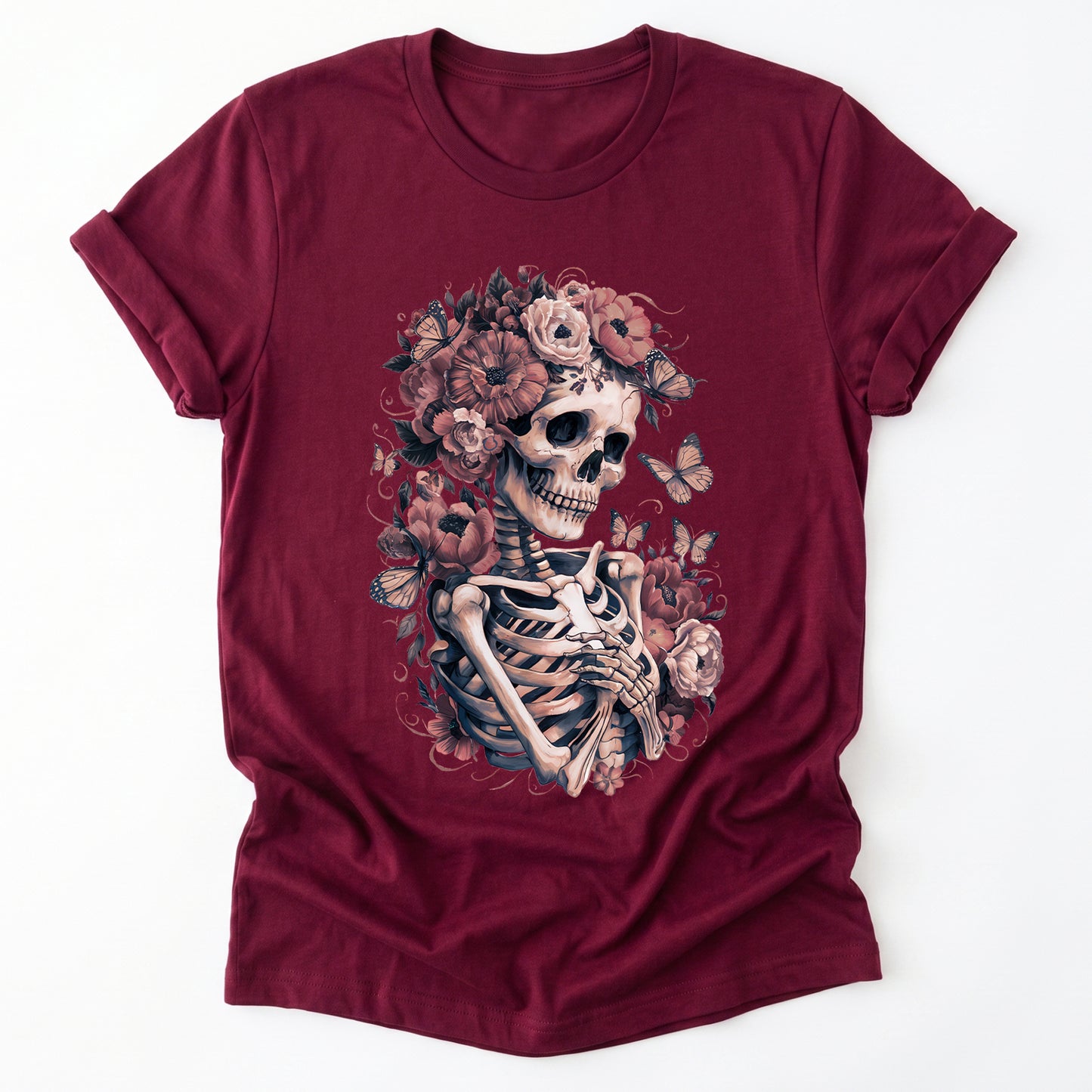 Skeleton Boho Floral Classic T-Shirt