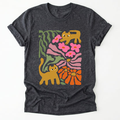 Cats And Flowers Classic T-Shirt