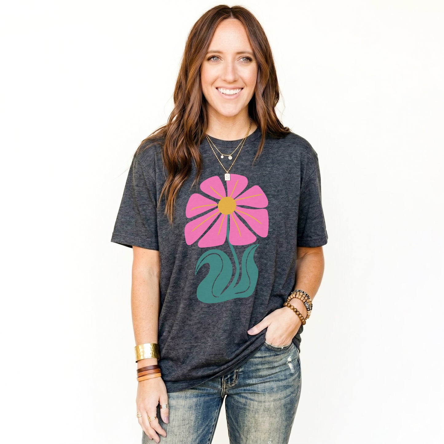 Pink Wild Flower Classic T-Shirt