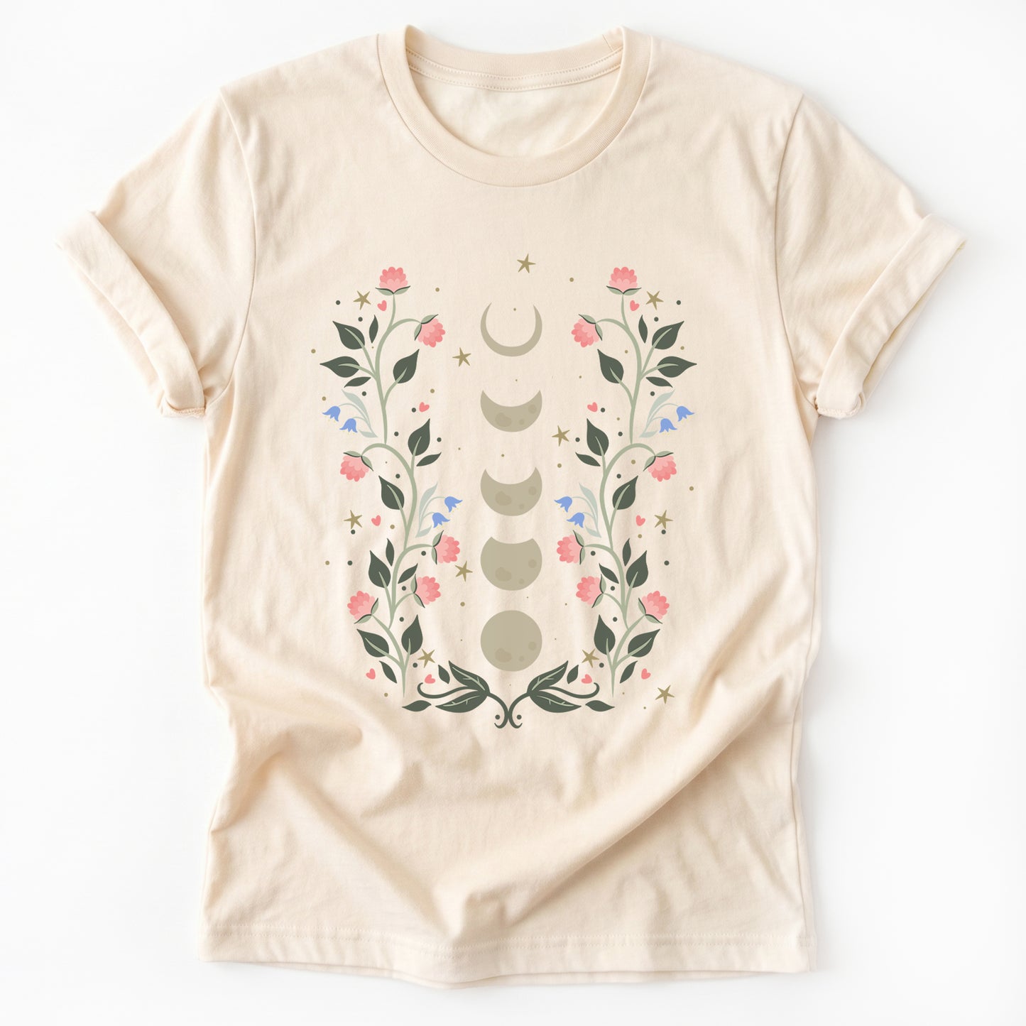 Floral Moon Phases Classic T-Shirt